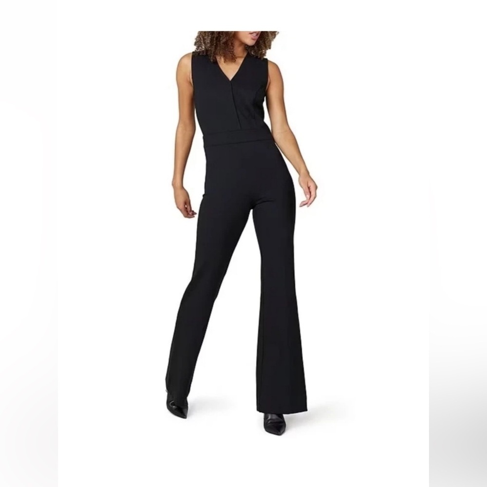 SPANX Black Zippered Garment perfect sleeveless jumpsuit wide legged bottoms - Picture 12 of 12